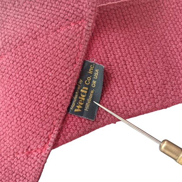 Vintage Red Elastic Suspenders Gator Metal Clips By Welch Co. Inc. Made In USA - Picture 4 of 4